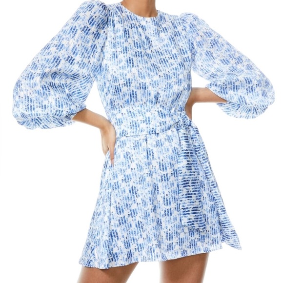 Alice + Olivia Molli Belted Floral Mini Dress - Picture 1 of 16